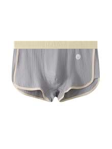 3 piezas de calzoncillos deportivos de algodón acanalado de unicolor para hombres - Multicolor - Ver 4