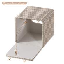PU-Leder Taschentuchbox-Abdeckung mit Goldrand, geeignet für Restaurant, Badezimmer, Hotel, elegant und einzigartig, Taschentuchbox, Servietten-Halter, Heim-Küche-Schlafzimmer-Wohnzimmer-Esszimmer Dekoration - Verschiedenfarbig - Übersicht 6