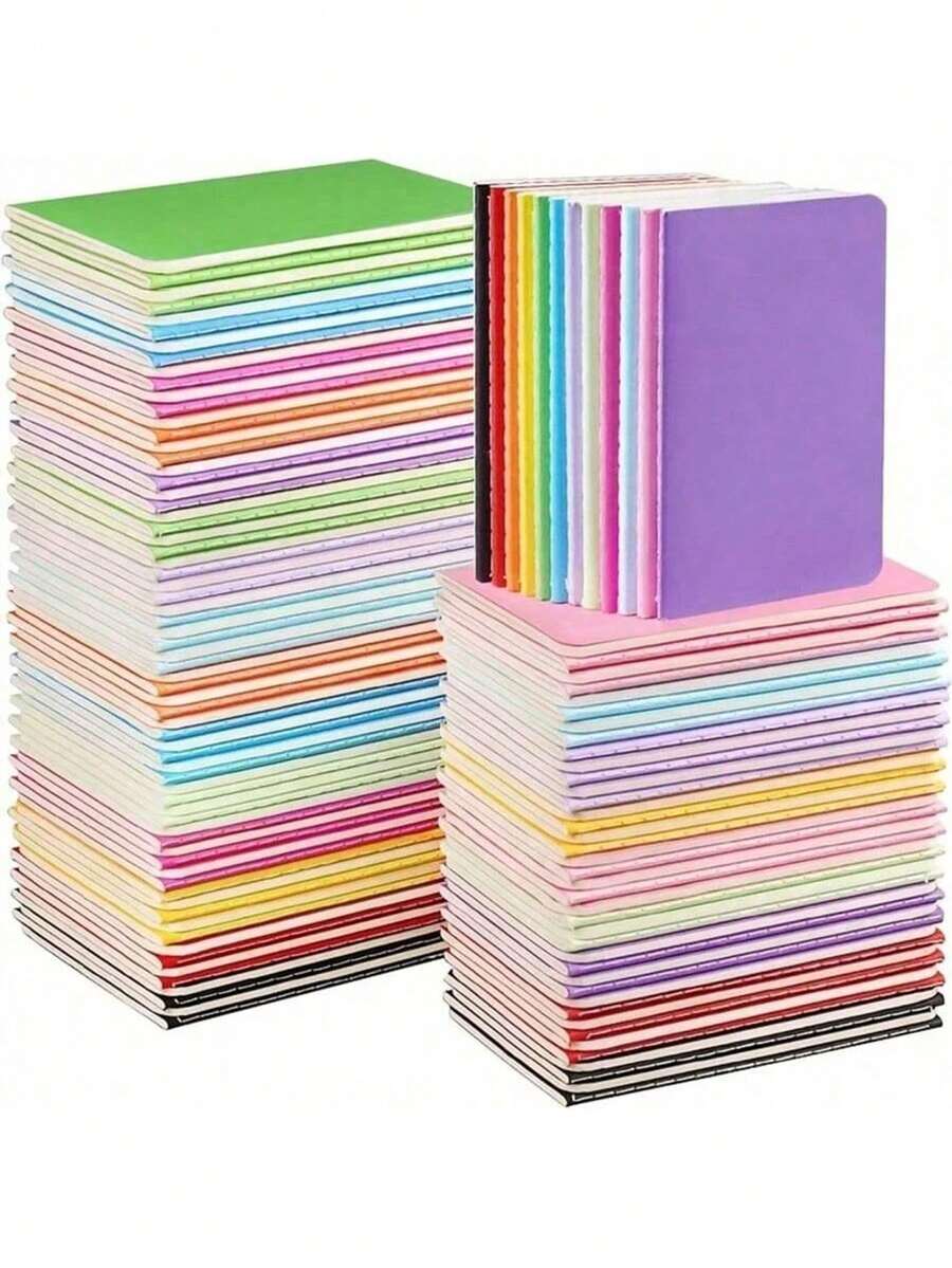 16Pcs/8Pcs/1pc Random Color Mini Lined Pocket Notebooks, Assorted Soft Cover Portable Memo Pads With Durable Cover, Lightweight Small Journal Notepads For School, Office, Diary Use, Perfect Stationery Supplies And Mini Small Gifts - A - View 1