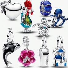 1pc Whistle & Castle Silver Plated Charm Bracelet/Necklace DIY Gift - Multicolor B - View 3