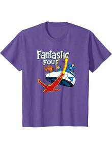 Comics Fantastic Four Fantasticar Retro T-Shirt - 黑色 - 查看 9