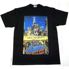 Unisex T-shirt Los Angeles City T-shirt LA Sports Urban Streetwear Herr Svart Nya T-shirts för män herrkläder herrset herrskjorta herrartiklar vardagsklänningar för kvinnor damset eleganta blusar damt-shirts damklänning - Svart - Visa 6