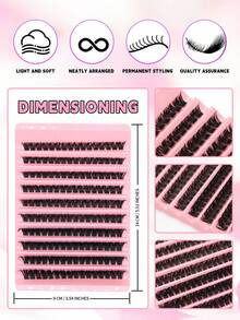C-Curl 8-16mm Mixed 1 Box 160pcs Super Dense 100D False Eyelashes, Soft, Fluffy, Natural, Enlarging Eyes - C - View 4