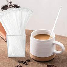 200/100/50/25/5 chiếc Que khuấy đồ uống trong suốt/lấp lánh vàng/lấp lánh bạc, que khuấy pha lê trong suốt - Hoàn hảo để khuấy, trang trí món tráng miệng và cà phê - Thích hợp cho Giáng sinh, đám cưới, sinh nhật và các dịp khác - Que khuấy nhựa dài 7,24 inch, quà tặng Ngày Valentine, tiệc tùng, sinh nhật - Nhiều màu - Xem 4