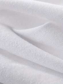 Camiseta manga corta cuello redondo 100% algodón, estampado trendy, tejido ligero y ventilado, estilo moda casual, apta para vida diaria, salidas informales y citas en primavera, verano y otoño - Blanco - Ver 5