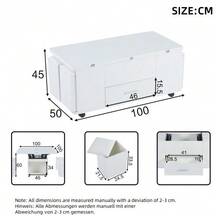 Height Adjustable Coffee Table, Sofa Side Table, 4-In-1 Multifunctional Coffee Table Convertible Into A Living/Dining Room Table, Coffee Table With Drawers, With 4 Stools, White. - White - View 8