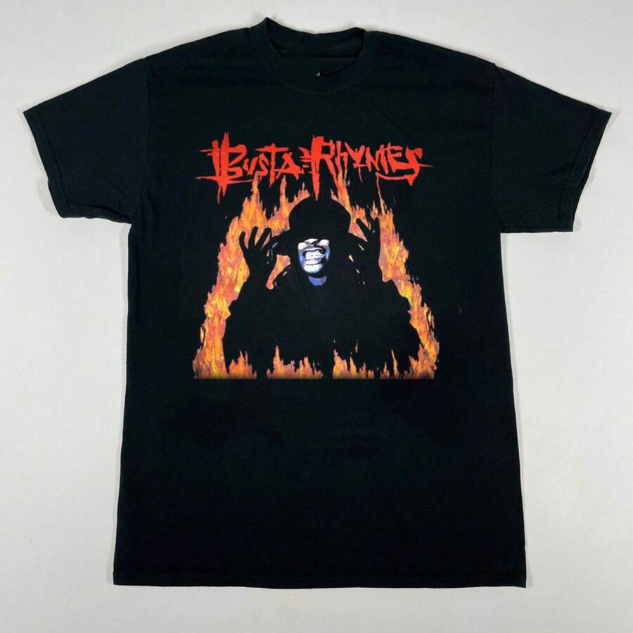 Camiseta Unisex Busta Rhymes Hip Hop Negra S-2345XL GC623 - Negro - Ver 1