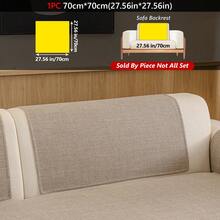 1pc Solid Color Minimalist Chenille Sofa Cushion, Anti-Slip Wear-Resistant, Pet Stain-Resistant, Suitable For 1-4 Seater Sofa Protection, All-Season Use, Suitable For Living Room Bedroom Study Decoration, Machine Washable - Multiple Styles - View 21