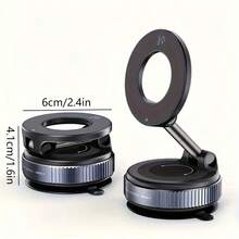 Giá đỡ điện thoại từ tính cho ô tô mới, giá đỡ từ tính xoay 360°, giá đỡ điện thoại hợp kim nhôm với cốc hút chân không. - Giá đỡ điện thoại từ tính cho xe hơi (Màu đen) - Xem 7