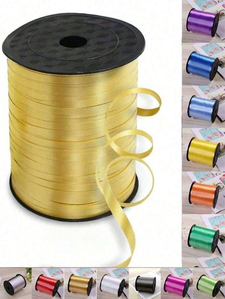 250 thước Anh ruy băng satin ánh kim, thích hợp để gói quà, buộc bóng bay, trang trí đám cưới, sinh nhật, bó hoa và bao bì bó hoa, ngày Valentine, tiệc tùng, đám cưới ngày Valentine, sinh nhật. - nhiều màu - Xem 1