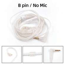 Cáp tai nghe KZ OFC mạ bạc nâng cấp 3.5mm 2pin có micro (tùy chọn), cáp T8 nâng cấp điều chỉnh điện tử 8 cấp độ 0.78mm 2pin phù hợp với tai nghe có dây KZ. - Xem 8
