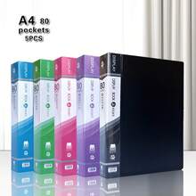 A4 PP File Folder 10-100 Pages, 1/5 Pcs, Portable Document Storage Folder, Multi-Color Lightweight File Folder, Office & Student Use - Single Piece - View 46