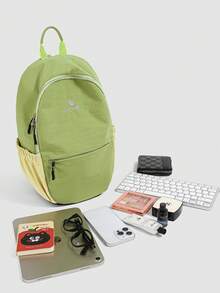 [Lightweight Contrast Color Backpack] Suitable For Urban Commuting, Weekend Getaways, Short-Distance Travel, Hiking, Trekking, Cycling Exploration... It Is Both A Vibrant Accent For Your Workplace And A Professional Companion When Exploring Nature. - Multicolor - View 10