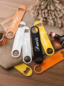 Personalized Stainless Steel Bottle Opener - Groomsman Gift, Can Be Customized As Bachelor Party Gift, Personalized Gift, Father's Day Gift - Multicolor - View 9