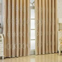 1 bộ rèm cửa hai lớp kiểu Châu Âu với diềm xếp nếp lượn sóng cho phòng khách và phòng ngủ, rèm cửa thêu hoa 3D sang trọng. - Nhiều màu - Xem 8
