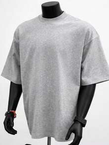 Camiseta Oversize Vintage con Diseño de Sol y Luna Bohemios - Camisetas Holgadas 100% Lavadas al Ácido para Mujer y Hombre, Diseño Gráfico con Elementos Florales, Nueva Edición, Perfecta para Uso Casual de Verano - Gris Claro - Ver 2
