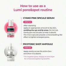 Lumi Pore & Spot Care Duo |   Shrinks Pores & Fades Blemish Marks In 2 Weeks |   Cyano Pink Spicule Serum + Picotonic Shot Ampoule - Nhiều màu - Xem 10