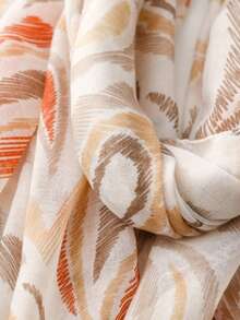 Khăn choàng nữ họa tiết Paisley cổ điển, khăn lụa màu kem họa tiết hoa điều, đa năng dùng khi ở nhà điều hòa, đi du lịch, đi biển. - Rượu sâm banh - Xem 6