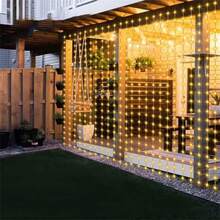 600/300/200/100 LED Fairy Flower Garland String Lights, Battery Powered Curtain Lights For Bedroom, Living Room, Wedding, Party, Birthday Decor - Suitable For Christmas, Halloween, Mother's Day, Thanksgiving - Battery Box Curtain Light - View 25
