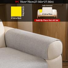 1pc Solid Color Minimalist Chenille Sofa Cushion, Anti-Slip Wear-Resistant, Pet Stain-Resistant, Suitable For 1-4 Seater Sofa Protection, All-Season Use, Suitable For Living Room Bedroom Study Decoration, Machine Washable - Multiple Styles - View 13