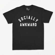 Maglietta "Socialmente Imbarazzante" - Maglietta con Grafica - Punk - Grunge - Y2k - Kawaii - Amico Imbarazzante - Carino - Sassy - Regalo per Amico - Taglie S M L XL - nero - Visualizzare 6