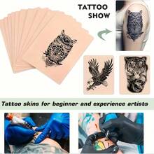 5/10/20pcs Blank 6"X8" 1mm Thick Tattoo Practice Skin Set, Suitable For Tattooing And Microblading - Apricot - View 4
