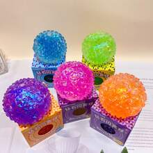 Iridescent Magic Decision Ball Fidget Toy, Building Block Filling Inside, Rustling Sound When Squeezed, Colorful Printed Squeeze Ball, Stress Relief Game Toy For Kids Adults - Multicolor - View 4