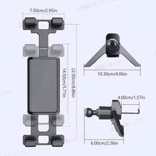 Adjustable Premium Quality Shockproof 360° Adjustable Universal Car Phone/Tablet Holder Mount Fits 4.7-13 Inch Devices Heavy Duty Non-Slip Stable Bracket Suitable For Navigation And Long Trips Shock-Proof Car Accessory Fits All Vehicles Mother's Day Gift - Black - View 8