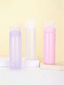 3pcs/1pc Precision Squeeze Applicator Bottle, Convenient For Applying Hair Oil And Hair Dye, Root Comb Design For Perfect Coloring - Durable Styling Tool, Create Salon-Quality Results - Multicolor - View 5