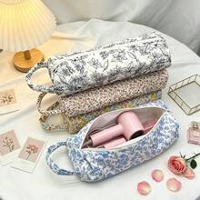 1 Túi đựng máy sấy tóc cỡ lớn họa tiết hoa, túi cuộn đựng máy uốn tóc, túi đựng đồ du lịch tiện dụng, vỏ bảo vệ dụng cụ làm tóc nhẹ cho máy sấy tóc, máy uốn tóc, máy duỗi tóc, máy ép tóc, máy dập sóng tóc, kẹp tóc, dây buộc tóc, lược, kéo cắt tóc. - Nhiều màu - Xem 3