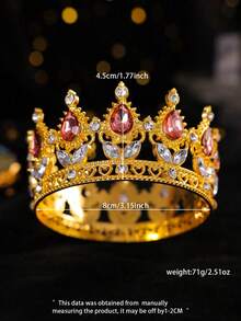 Vương miện pha lê sang trọng - Vương miện vàng nạm pha lê cho các cuộc thi sắc đẹp & đám cưới, mùa hè, bãi biển - Nhiều màu - Xem 4