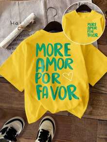 Women's T-Shirt, Street Style Casual Short-Sleeve Graphic Tee, Cute Summer Top - 黃色 - View 5
