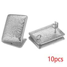 10 Pcs 18K Gold Plated 304 Stainless Steel Stud Earrings, Including Hammered Star, Heart, Square And Oval Empty Base Pins, Suitable For Handmade DIY Jewelry Making - Earrings - View 10