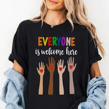 Idaho Tea Shirt, Everyone Is Welcome Here Shirt, Inclusion Equalithirt, Protest & Resist Tee, Drsithirt, Posit Message Shirt220g heavyweight 100% cotton T-shirt. Butterfly print. Unisex sizing. Round neck inspirational T-shirt. Cute and beautiful Y2K-inspired summer top, perfect for the outdoors, home, work, or street wear. Casual, loose-fitting everyday T-shirt. - Negro - Ver 1