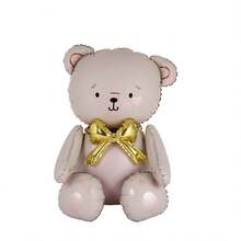 4D Assembled Button Bear Balloon Toy, Cartoon Foil Balloon Set For Children, Suitable For Birthday, Wedding, School Party Decoration - Multicolor - View 7
