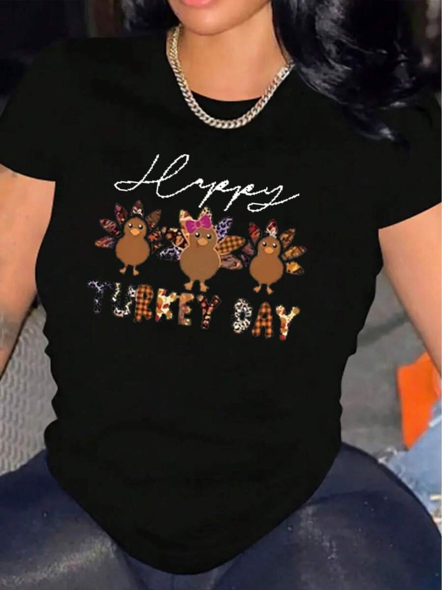 1 camiseta casual de manga corta para mujer, 100% algodón grueso - cuello redondo cómodo, suave y bonita, 180g 100% algodón. - Negro - Ver 1