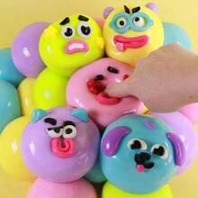Cute Smushers Squishy Dog Face Swap Slow Stress Relief Soft Fidget Sensory Anxiety Toys Curiosities Calming Fun Squishies Adult - Hồng - Xem 2