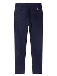 Men's Letter Embroidered Pocket Straight Leg Casual Pants, Slim Fit Fashion Versatile, Suitable For Husbands, Boyfriends, Outings With Friends, Parties - Royal Blue - View 5