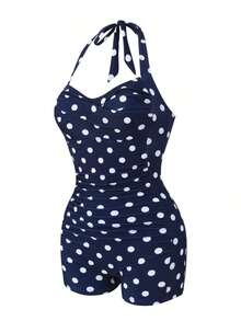 Swim Vcay Traje de baño de una pieza para mujer de verano - Azul marino - Ver 4