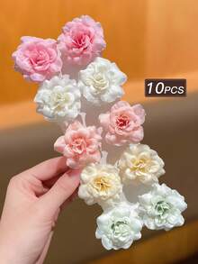 Bộ 10 kẹp tóc hoa Hawaii kiểu Bohemian dễ thương và thanh lịch, thích hợp cho bãi biển, phụ kiện đi biển, phụ kiện tóc nữ, quà tặng nữ, du lịch, tiệc tùng, kẹp càng cua, kẹp tóc cá sấu. - Nhiều màu - Xem 9
