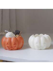 1 khuôn silicon hình dơi bị thương và bí ngô chủ đề Halloween tự làm - Dơi bí ngô bị thương - Xem 3
