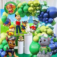 Green Paw Print Style Foil Number Balloons, Including Light Green, Green And Blue, Suitable For Birthday Party Decoration, Happy Birthday Balloon Set, Ideal For Adult Birthday Party Wall Decoration Balloon Set - View 19