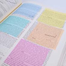 Pink + Blue Gradient Glitter Transparent Sticker Note Paper, Super Sticky Transparent Matte Convenient Advertising N-Times Reusable, Office Student Color Message Book Business Notes, Shiny, Waterproof, Self-Adhesive, No Residue, Transparent, Bookmark, Notebook, Back-To-School Gift, 3 Inches X 3 Inches - Multicolor - View 7