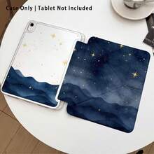 亚克力水晶保护壳，带支架，星空图案彩绘效果，兼容三星 A9/A9+/S9/S9FE/A11/A11+/S11/S10 FE/S10 FE+/S10 Lite 和苹果 A16 2025、Air 11/13、M3 2025、Mini 7 A17、Pro 2024、Air 11/13、M2 2024、Pro 11/13、M4 2024，以及其他热门机型，例如荣耀等。可折叠，加固硅胶边缘。 - 款式5 - 查看 2
