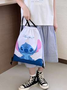 Disney 1个迪士尼背包,卡通抽绳背包,儿童背包,可扩展胸包,旅行包,多功能收纳包,时尚手提包,牛津布单肩包 - 彩色 - 查看 4