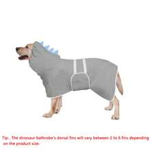 1 pieza Bata de baño con diseño de dinosaurio lindo para mascotas, de secado rápido y súper absorbente, disponible en múltiples tallas para perros pequeños, medianos y grandes, con correa ajustable, apta para uso diario en el hogar, disponible en varios colores - Multicolor - Ver 15