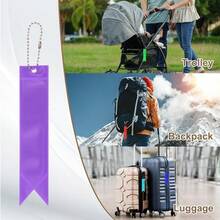 13 Colors Reflective Glow Pendant Keychain, Luminous Elongated Backpack Decor, Keychain, Night Warning Sign. Night Running Warning Sign Suitable For Night Travel, Luggage Tag, Car Charm, Waist Hanging Decor, Various Bag Hanging Identifier - Multicolor - View 2