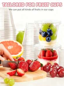 9oz Clear Plastic Dessert Cups With Solid Lids, Suitable For Ice Cream, Cake, Snacks, Fruit, Cold Drinks, Smoothies, Pudding And Salads - Multicolor - View 7