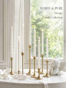 Juegos de velas aromáticas en forma de pilar romano con forma de cono, sin humo negro, con fragancia, que pueden arder durante 4 horas. Las propias velas tienen fragancia. Velas decorativas para el hogar que, combinadas con portavelas, crean una decoración muy atmosférica. Adecuadas para la decoración del hogar, reuniones, decoración de mesas, regalos festivos, cenas, banquetes/fiestas, relajación/meditación, iluminación ambiental. - vela larga blanca - Ver 4