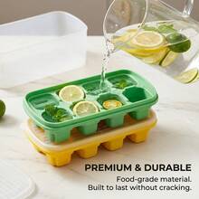 1/2/3pcs 8 Grids Plastic Ice Mold With Lid, Reusable Fruit & Beverage Ice Tray, Beer Refrigeration Tool, Suitable For Refrigerator Ice Maker In Kitchen, Restaurant,Bar - View 8